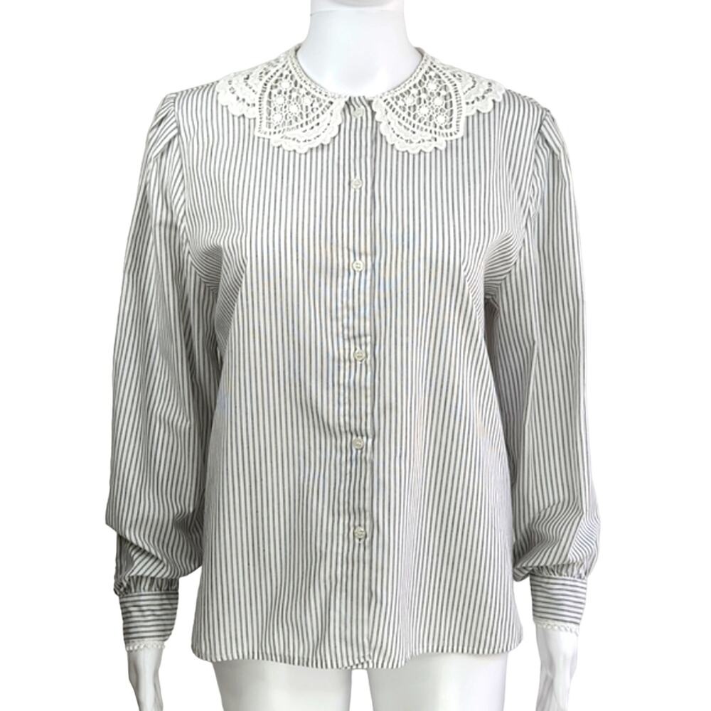 Vintage Cotton Corps Striped Shirt Size 8